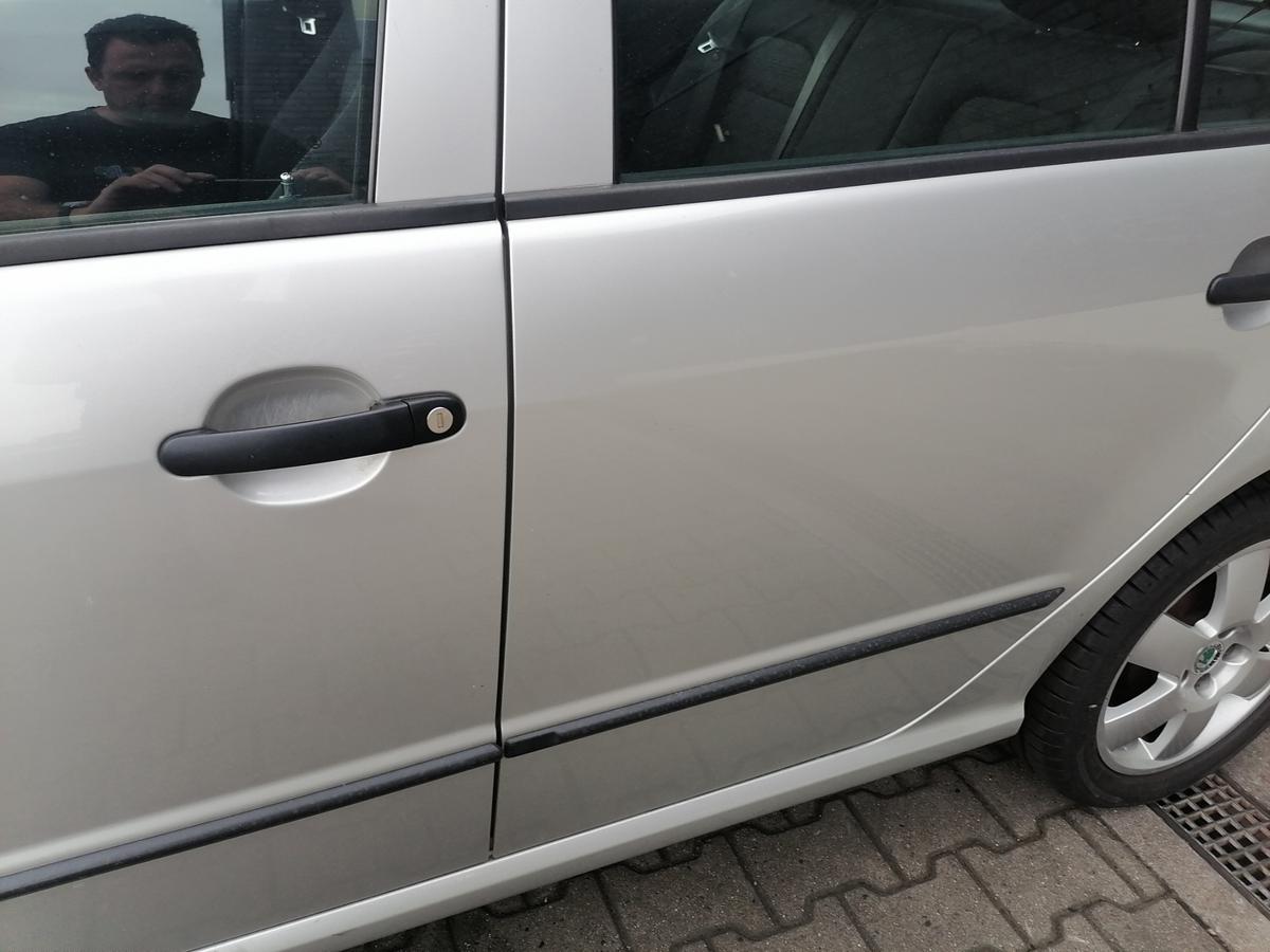 Skoda Fabia 6Y original T&uuml;r hinten links Diamantsilber 9102 Flie&szlig;heck Bj.2006